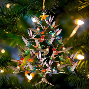 Hummingbird Christmas Tree Ornament, Gift For Bird Lovers - New Release