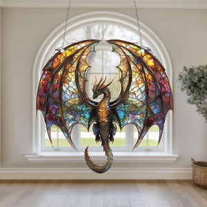 Majestic Dragon Window Hanging Suncatcher Ornament - Nique Gift for Dragon Lovers