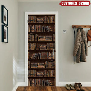 Personalized Bookcase Door Cover - Gift FoR Bookworms