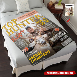 Personalized Retirement Hunting Magazine Blanket-Gifts for Retired Hunters