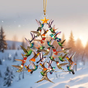 Hummingbird Christmas Tree Ornament, Gift For Bird Lovers - New Release