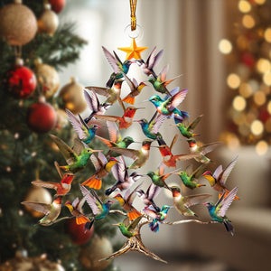 Hummingbird Christmas Tree Ornament, Gift For Bird Lovers - New Release