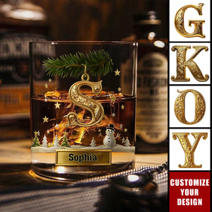 Merry Christmas - Personalized Family Whiskey Glass
