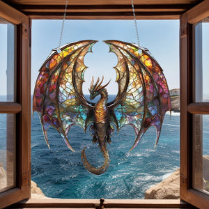 Majestic Dragon Window Hanging Suncatcher Ornament - Nique Gift for Dragon Lovers