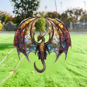 Majestic Dragon Window Hanging Suncatcher Ornament - Nique Gift for Dragon Lovers