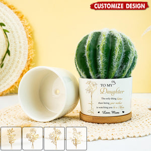 From My Heart To Yours - Personalized Home Decor Ceramic Plant Pot - Gift For Mother's Day