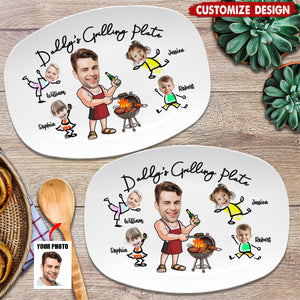 Daddy Grilling Plate - Father's Day Gift For Dad, Grandpa