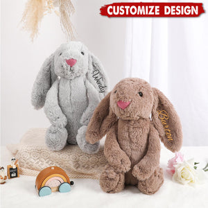 Personalized Embroidered Bunny Rabbit - Gift For Your Loved One