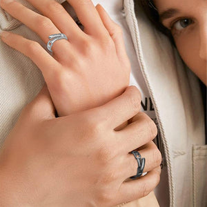 Personalized Matching Ring, Custom Secret Message Ring - Anniversary Gift for Couples