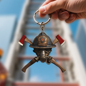 Firefighter's Honor Emblem Acrylic Keychain, Gift for Firefighter