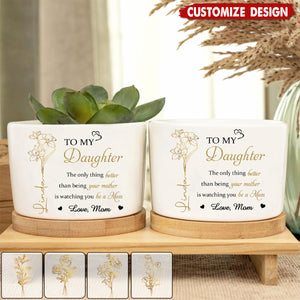 From My Heart To Yours - Personalized Home Decor Ceramic Plant Pot - Gift For Mother's Day