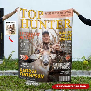 Personalized Retirement Hunting Magazine Blanket-Gifts for Retired Hunters