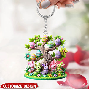 Easter Grandma Tree-Personalized Acrylic Keychain