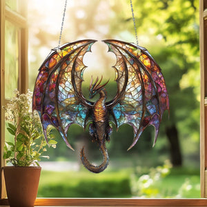 Majestic Dragon Window Hanging Suncatcher Ornament - Nique Gift for Dragon Lovers