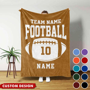 Personalized Football Blanket - Gift For Football Lovers