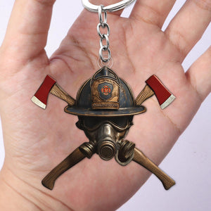 Firefighter's Honor Emblem Acrylic Keychain, Gift for Firefighter