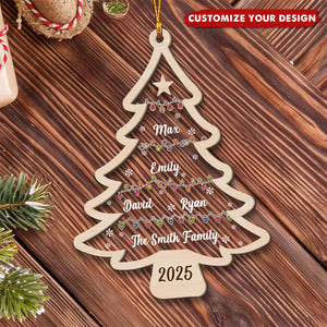 Wish You A Wonderful Christmas - Family Personalized Tree Ornament 2025