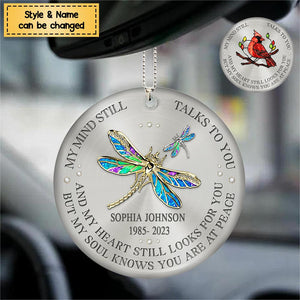 My Mind Still Talks To You - Memorial Personalized Custom Ceramic Ornament