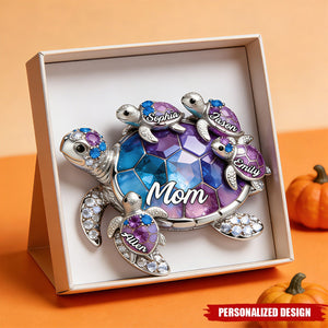 Personalized Grandma/Mom shaped Turtle Fridge Magnet-Gift For Mom and Grandma