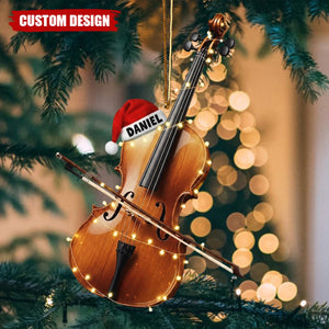 Personalized Violin Ornament, Personalized Fiddle Gift