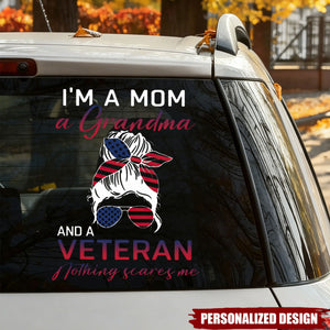I'm A Mom Grandma and a Veteran-Personalized Decal-Perfect gift for Mom/Wife