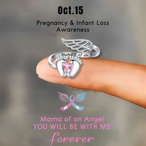 Personalized Sterling Silver Miscarriage Ring-Memorial Losing Gifts