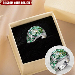 Just A Girl Who Loves Frog - Personalized Frog Signet Ring