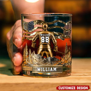Hockey Whiskey Glass - Personalized Gifts For Hockey Lovers