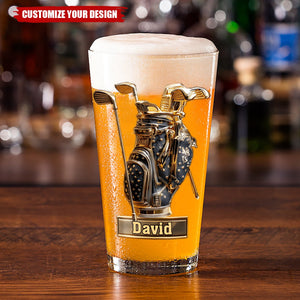 Look For Balls - Personalized Golf Beer Glass