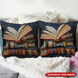 Love Books - Personalized Book Throw Pillow