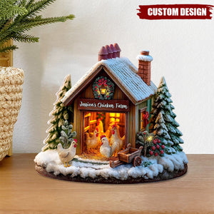 Chicken Lovers Gift - Personalized Chicken Custom Shaped Acrylic Plaque