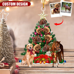 Personalized Upload Your Photo Christmas Tree Ornament