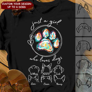 Just A Girl Who Loves Dogs - Dog Personalized Custom Shirt- Gift For Pet Owners, Pet Lovers
