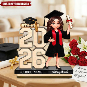 Class Of 2026 2027 Senior - Personalized Wooden Plaque - Graduation Gift For Graduates, Daughter, Son