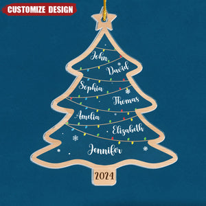 2024 New Release Wish You A Wonderful Christmas - Personalized Christmas Acrylic Ornament - Gift For Family Members