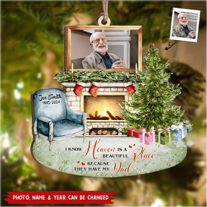 2024 New Release - Heaven is A Beautiful Place - Personalized Memorial Wooden Ornament