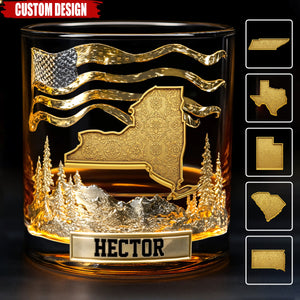 The State Pride - Personalized Luxury Whiskey Glass