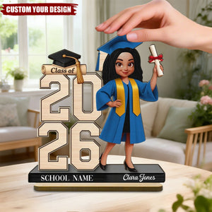 Class Of 2026 2027 Senior - Personalized Wooden Plaque - Graduation Gift For Graduates, Daughter, Son
