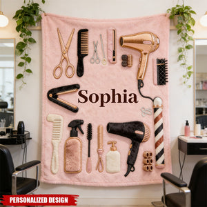Proud Hair Stylist-Personalized Hairdresser Blanket