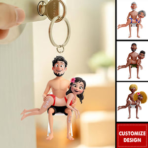Personalized Naughty Couple Keychain Gifts For Couple