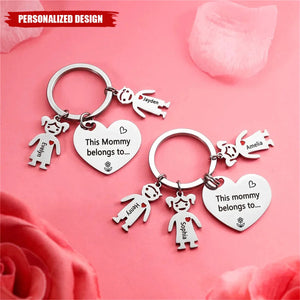 This Mommy belongs to...-Personalized Keychain-Mother's Day Gift