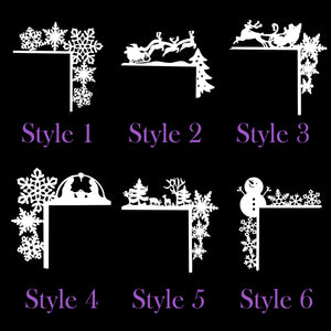 Metal Christmas Door Topper