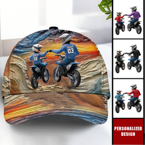 Dirt Bike Dad And Kid-Personalized Dirt Bike Cap