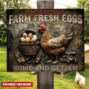 Personalized Farmer Rectangle Metal Sign-Chicken Coop Signs