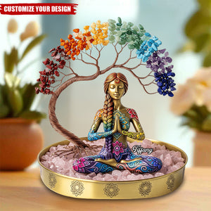 Yoga Girl Plaque - Personalized Gifts For Yoga Lovers