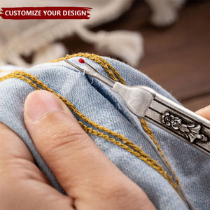 Personalised Vintage Flora Pattern Name Seam Ripper Tools for Sewing Crafting Thread Removing