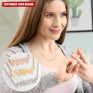 Personalized American Sign Language Necklace with Fingerspelling Name Charm Heartwarming Gift for Deaf ASL Interpreter Teacher