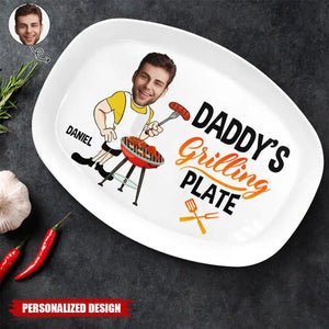 Daddy's Grilling Plate - Personalized Photo Plate