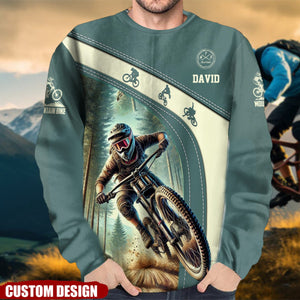 Personalized Name Mountain Bike Sweatshirt