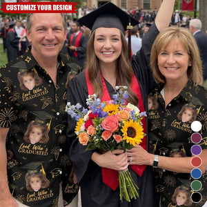 Graduation Matching Shirt With Photo - Vintage Childhood Themed - Personalized Hawaiian Shirt